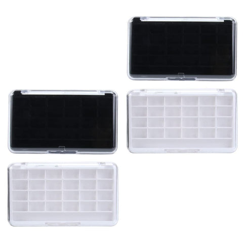 4 Pcs 24 Grids Empty Eyeshadow Pans Empty Eyeshadow Empty Lipstick for Eyeshadow Lipstick Blush Powder