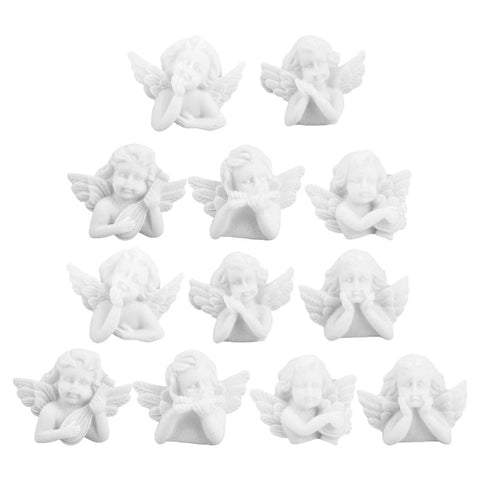 EXCEART 40pcs Mini Angel Statue and Figurines Decorative Resin Angel Wing Sculpture Table Centerpiece Decoration for DIY Craft Catholic Religious 2. 6X3. 1CM