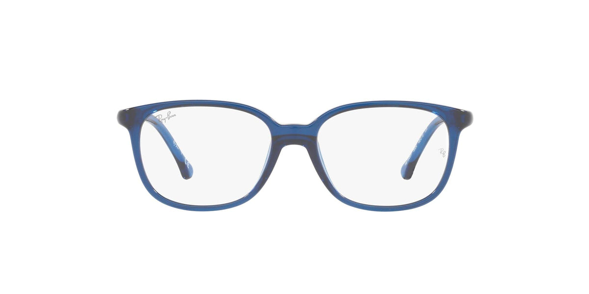 Ray-Ban Junior Kids' Ry1900 Square Prescription Eyewear Frames, Transparent Blue, 49 mm