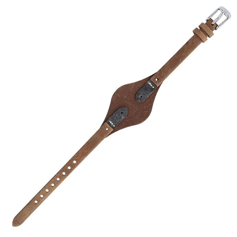 Fossil watch strap, 8 mm, brown leather watch strap ES-3060