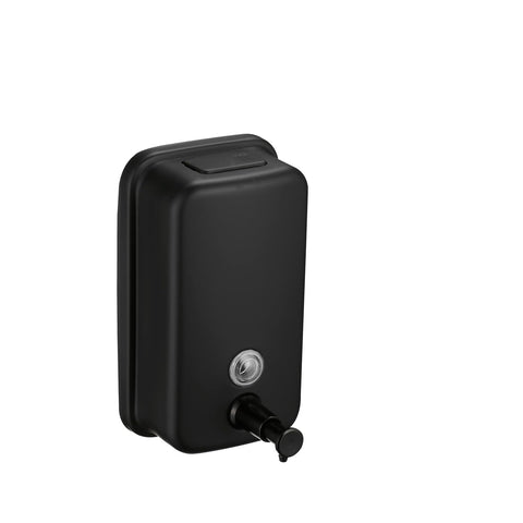 Matte 304 Stainless Steel Soap Dispenser, Commercial Soap Dispenser Wall Mounted, Strong Anti-Rust and Waterproof for Bathrooms, Hotels, Restaurants Black(2257-500)