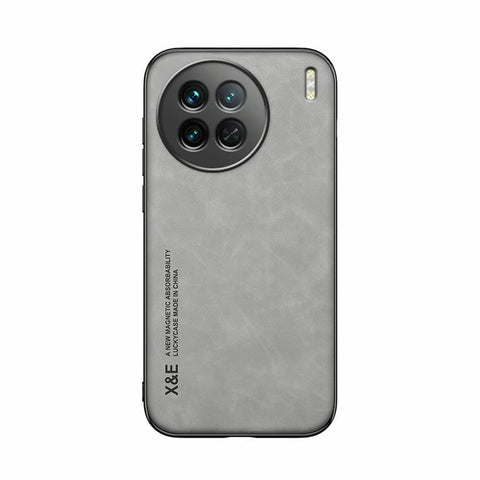 Kepuch Silklike Case for Vivo X90 - Cover Bumper Built-in Metal Plate for Vivo X90 - Gray