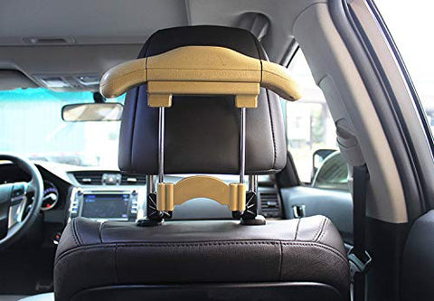 MACHSWON Car Headrest Retractable Hanger Car Seat Coat Jacket Suit Hanger Hook Stainless Steel