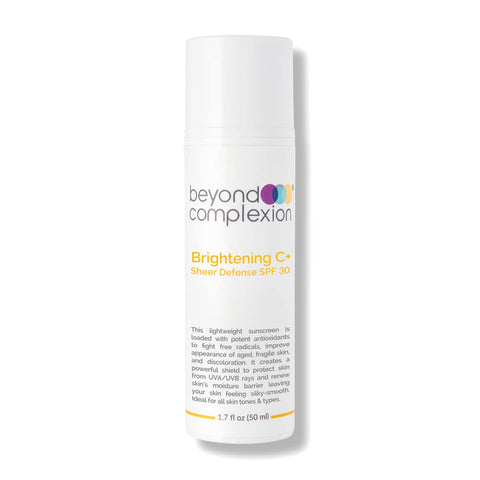 Beyond Complexion Brightening C+ Sheer Defense SPF 30 - Oil-Free, Fast-Absorbing SPF Makeup that Reduces Redness and Evens Skin Tone