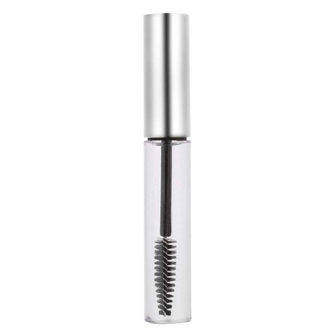 Empty Mascara Tube, Rubber Inserts 5 Colors 10ml Transparent Tube with Eyelash Wand Empty Mascara Container Bottle for Castor Oil(3# Matte Silver)
