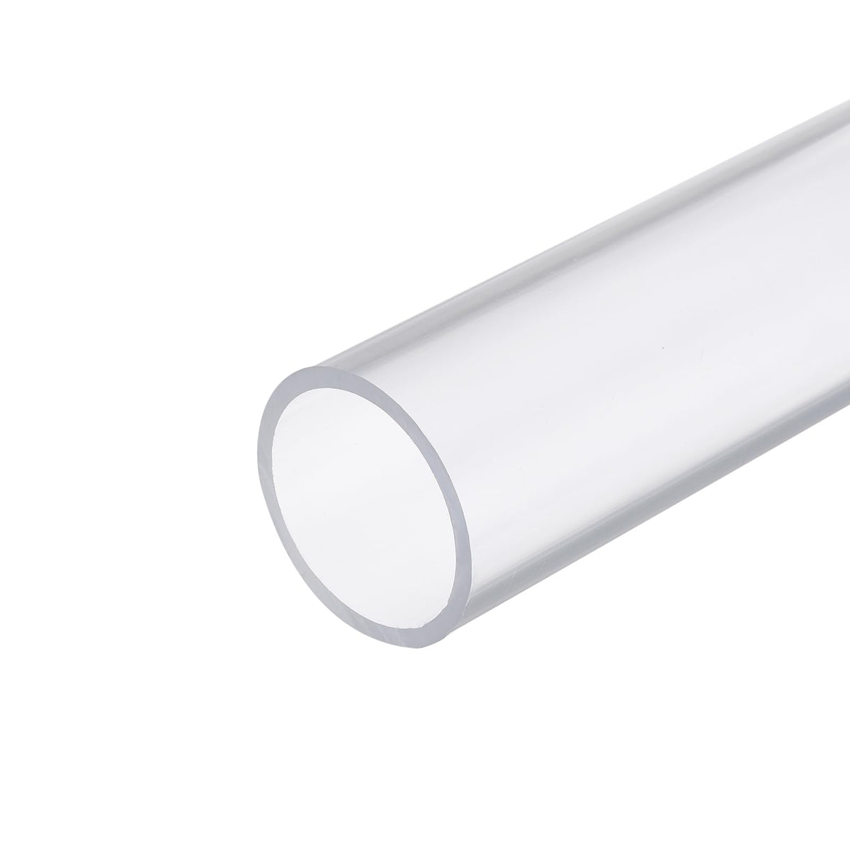 sourcing map 2 Inch Clear PVC Rigid Tube Round Pipe 43mm ID 50mm OD 14" High Impact for Water Pipe, Aquarium, Fish Tank, Greenhouse Garden, Clear