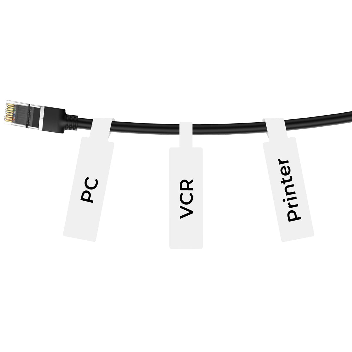 NIIMBOT Cable Label Maker Tape (0.49" x 4.29") Printer Sticker Paper with Self-Adhesive for D11/D110/D101/H1S Label Maker,1 Roll of 65