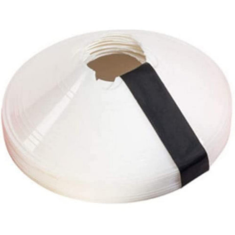 Precision Sleeved Set of 10 Saucer Cones - White