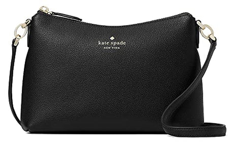 Kate Spade K4651 BLK Genuine Leather Shoulder Bag, Cross Body Bag, Bailey Textured Leather Crossbody, Black