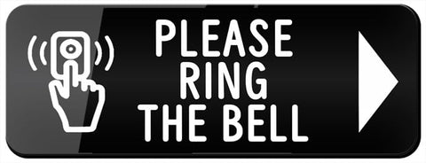 Unisex Acrylic Sign - Please Ring The Bell With Right Arrow - Comes With Graphical Symbols And Strong Adhesive Tape For Door Or Wall 10" X 3" Outdoor Signs Acrylic Design Plate