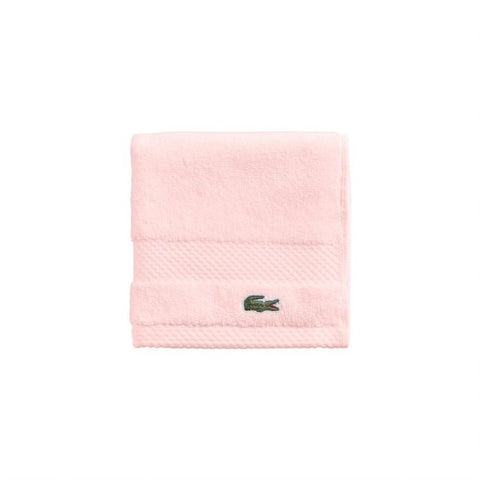 Lacoste Heritage Supima Cotton Wash Cloth, Light Pink, 13" x 13"
