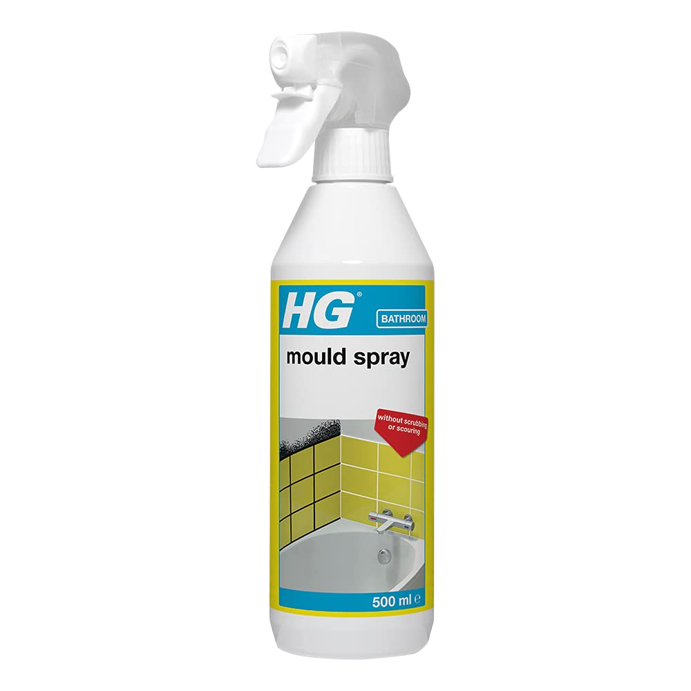HG Mould Spray, Effective Mould Spray & Mildew Cleaner, Removes Mouldy Stains From Walls, Tiles, Silicone Seals & More - 500ml