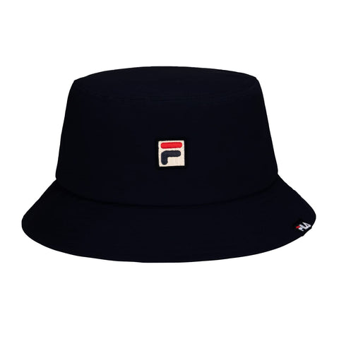 Fila Unisex Heritage F-Box Patch with Pocket Bucket Hat (Black)