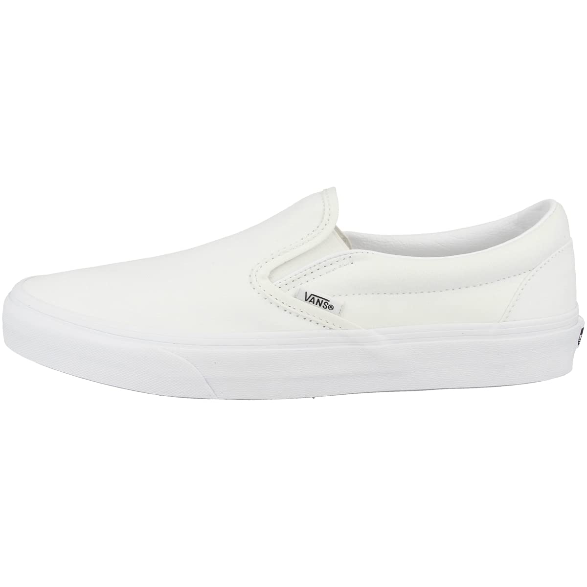 Vans Adult Classic Slip-On Core Classics, True White, Men 5.5, Women 7.0