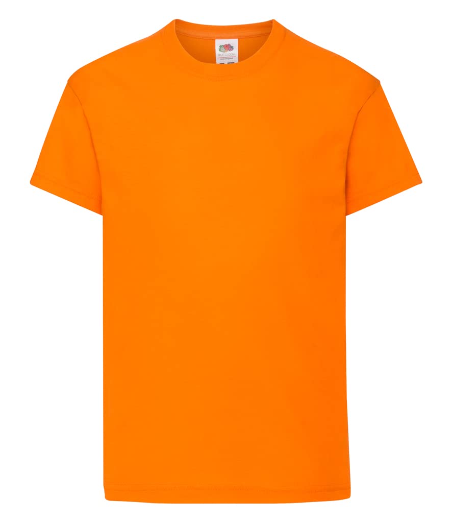 Fruit of the Loom Kids Original T Shirt - 21 Colours / Age 3-15 - Orange - 1213