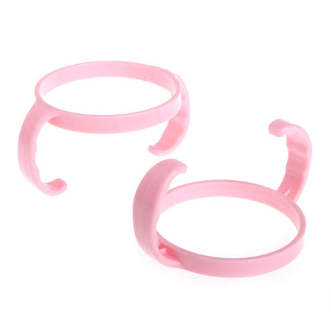 PHILSP Bottle Handle 2 Pieces Baby Feeding Bottle Trainer Easy Grip Plastic Handles Holder for Comotomo Pink
