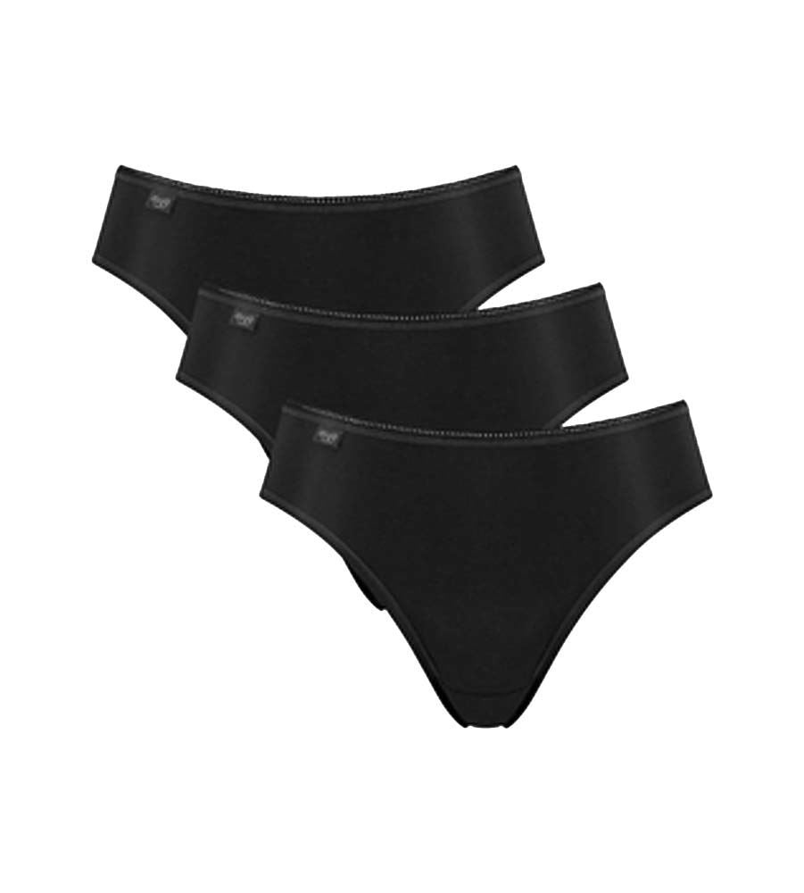 Sloggi 24/7 Microfibre Tai C3P 3 Pack Briefs Black (0004) 14 CS