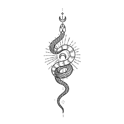 3 Pieces Of Snake Pattern Herbal Tattoo Stickers Waterproof, Sweat-Proof And Non-Reflective