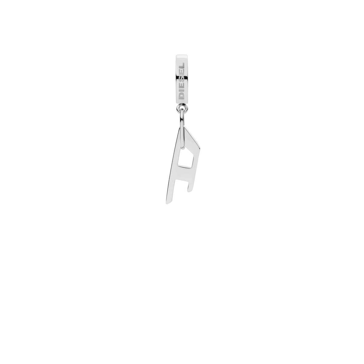 Diesel All-Gender Stainless Steel Hoop Earring, Color: Silver (Model: DX1336040)