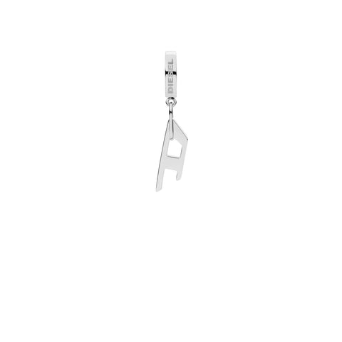 Diesel All-Gender Stainless Steel Hoop Earring, Color: Silver (Model: DX1336040)