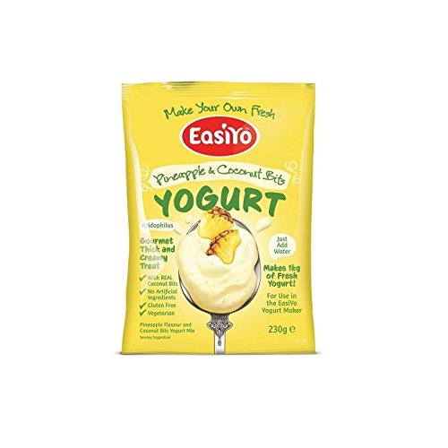 Easiyo Pineapple & Coconut with Bits Premium Yoghurt Mix 230g (Pack of 6)