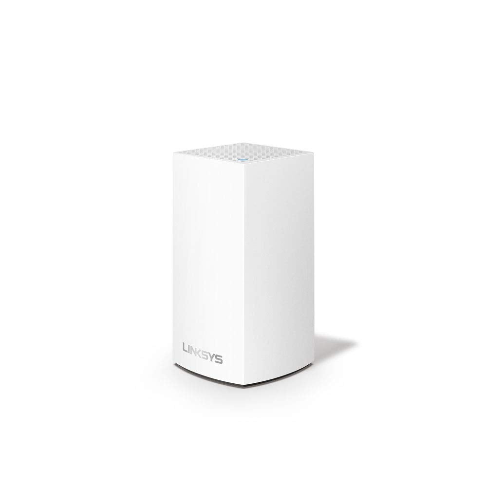 Linksys Velop WHW0101 Dual Band Whole Home Mesh WiFi 5 System (AC1300) - WiFi Router, Extender & Booster up to 1500 sq ft Coverage for 15+ Devices with MU-MIMO & Parental Controls - 1 Pack, White