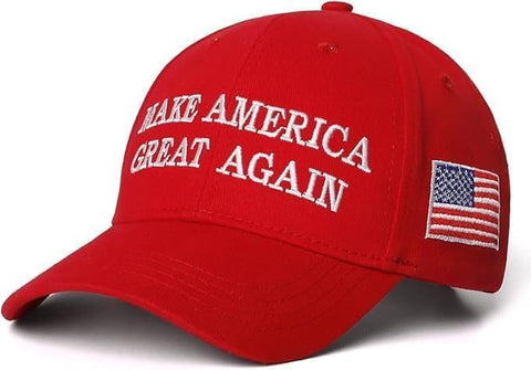 Trump 2024 Hat Make America Great Again Adjustable MAGA Baseball Cap Red/White, Red/White, One size