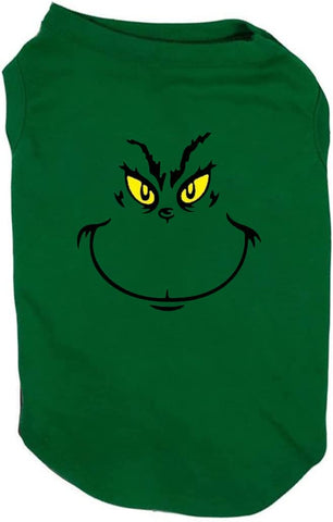 SUEOSU Christmas Dog Shirts for Pet Clothes Soft Breathable Puppy Shirts Printed Pet T-Shirt Puppy Dog Christmas Cosplay Xmas Pet Apparel for Small Medium Large Dogs and Cats (Medium, Green)