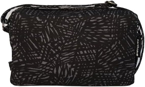 earthsave Cotton Premium Sling Bag - Stroks Black | Sling Bag for Women with Adjustable strap | Cross Body Bag for woman