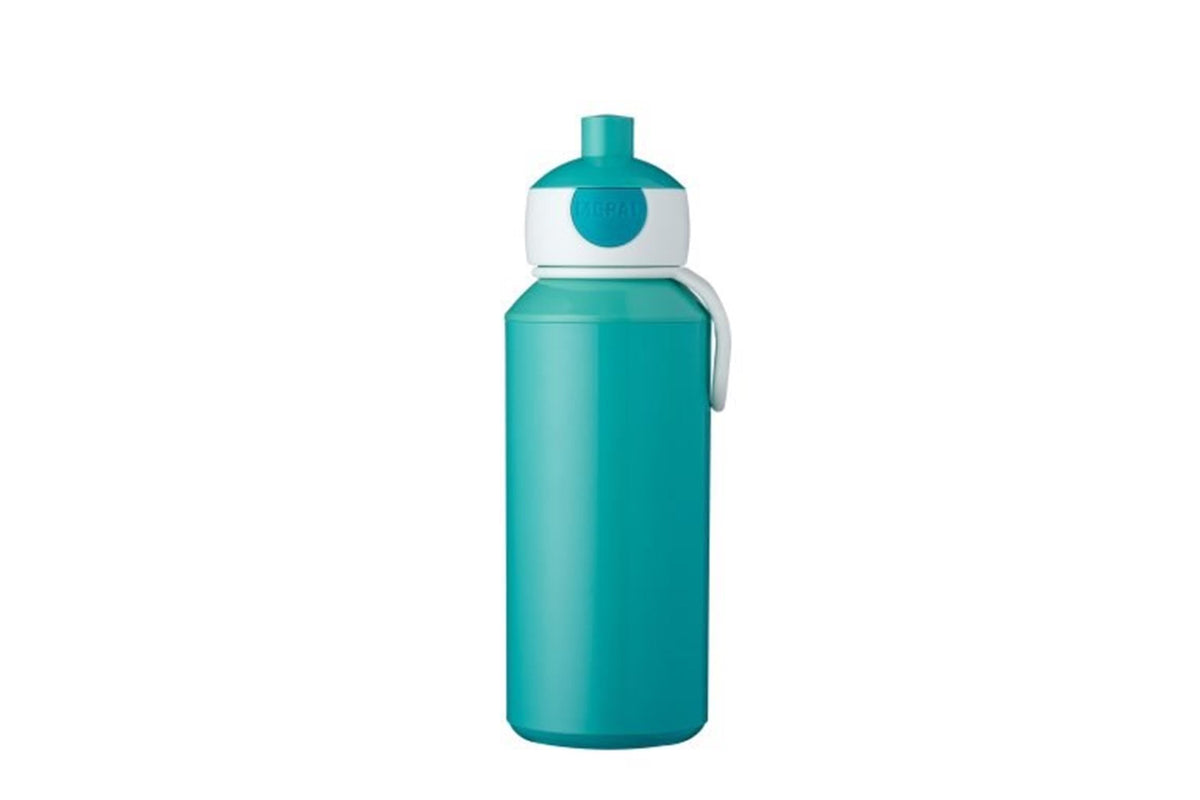 Mepal - Drinking Bottle Pop-Up Campus - Drinking Bottle - Leak Proof Drink Bottle For School - BPA-Free & Dishwasher Safe - 400 ml - Turquoise