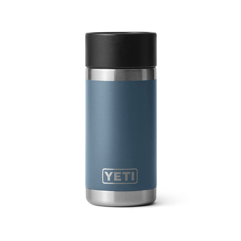 YETI Rambler 12 oz Bottle, Stainless Steel, Vacuum Insulated, with Hot Shot Cap, Nordic Blue