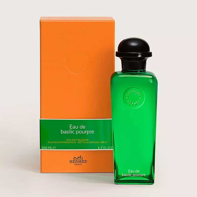 Hermes Eau De Basilic Pourpre Eau De Cologne Spray for Unisex, 6.7oz/200ml (BOTTLE-PUMP)