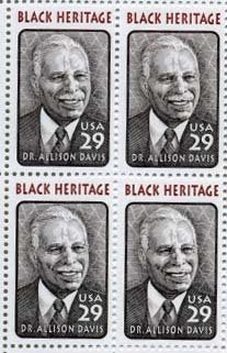Dr. Allison Davis Black Heritage Set 4 x 29 cent US postage Stamp Scot #2816