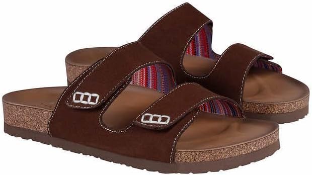 Skechers Women's Luxe Fresh Spirit Two Strap Granola Sandal Comfort Footbed, Chocolate, 11