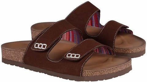 Skechers Women's Luxe Fresh Spirit Two Strap Granola Sandal Comfort Footbed, Chocolate, 11