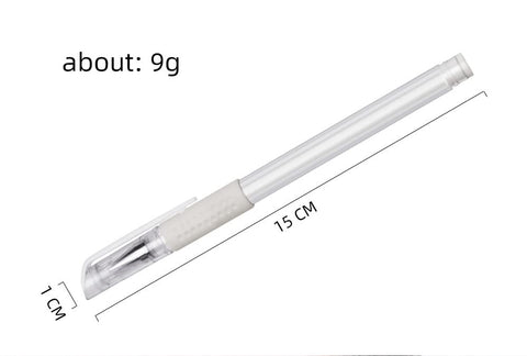 5pcs White Microblading Marker Pen Eyebrow Permanent Marker Pen for Permanent Makeup, Point-and-Line Design Pen (5pcs)