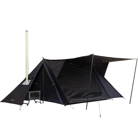 POMOLY STOVEHUT Black Shelter, Outdoor Camping Hot Tent