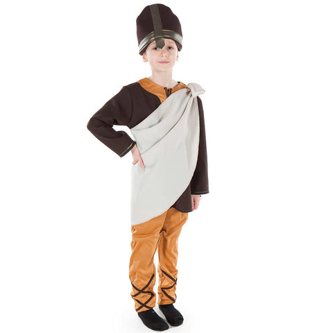 PRETEND TO BEE Anglo Saxon Warrior Man/Boy Fancy Dress Costume for Kids, Multi-Coloured, 9-11 Years