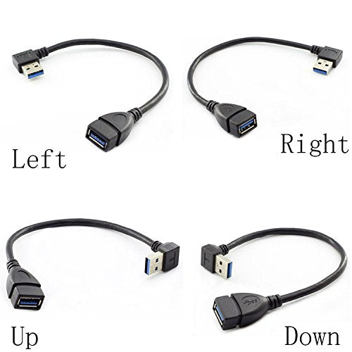 superior ZRL® USB 3.0 Angle 90 degree Extension Cable Male to Female Adapter Cord 15cm Usb male to female Right Left Up down Angle