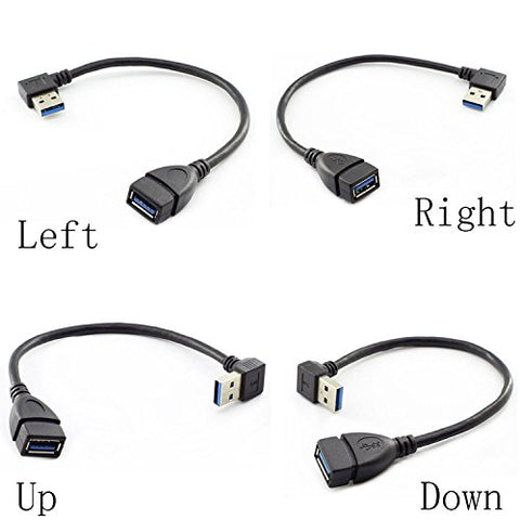 superior ZRL® USB 3.0 Angle 90 degree Extension Cable Male to Female Adapter Cord 15cm Usb male to female Right Left Up down Angle