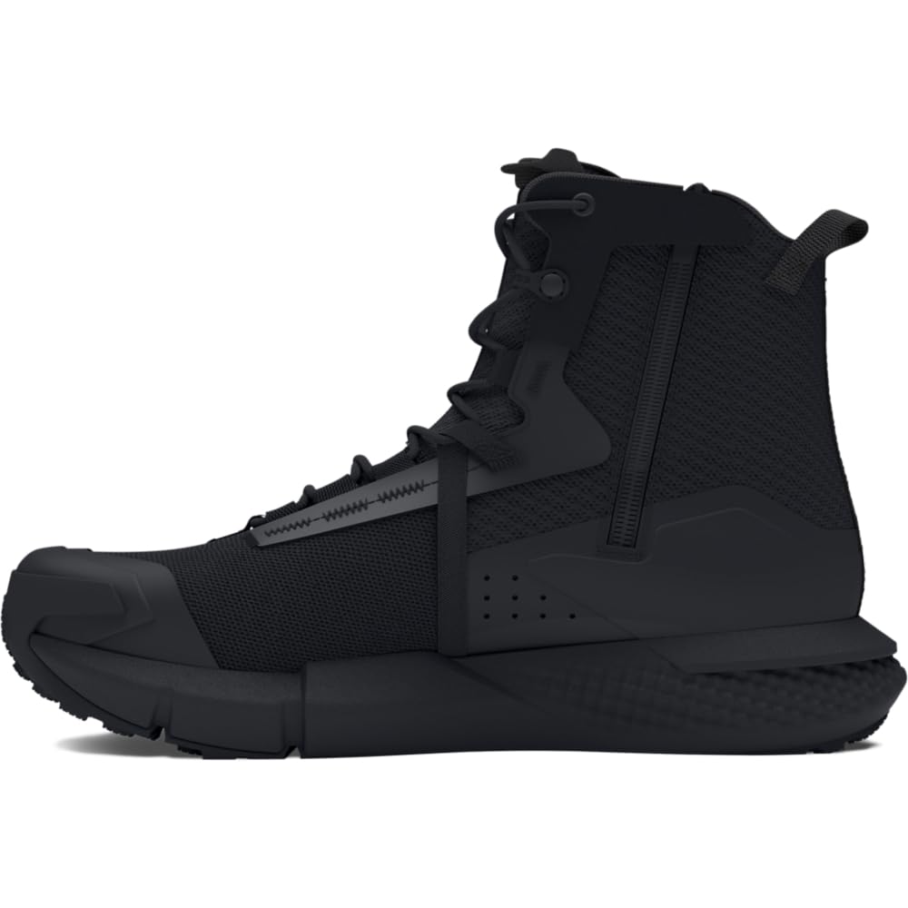 Under Armour Men's Charged Valsetz Zip, (001) Black/Black/Jet Gray, 12, US