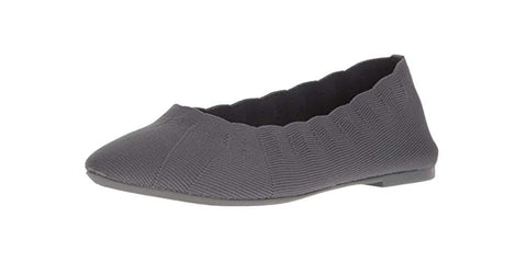 Skechers Women's Cleo Bewitch Ballet Flat, Charcoal, 6.5
