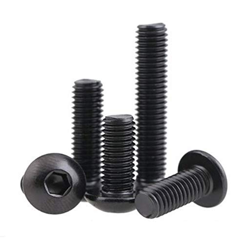Button Screw, 5pcs Hex Socket Button Head Screws Socket Cap Self Colour Bolts - M6*25mm
