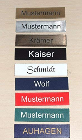 1 piece of self-adhesive doorbell plate/doorplate/nameplate for postbox with engraving
