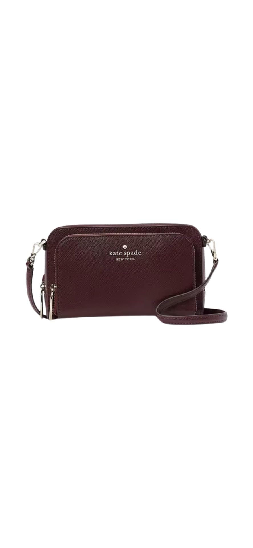 Kate Spade Staci Dual Zip Around Crossbody (Deep berry)