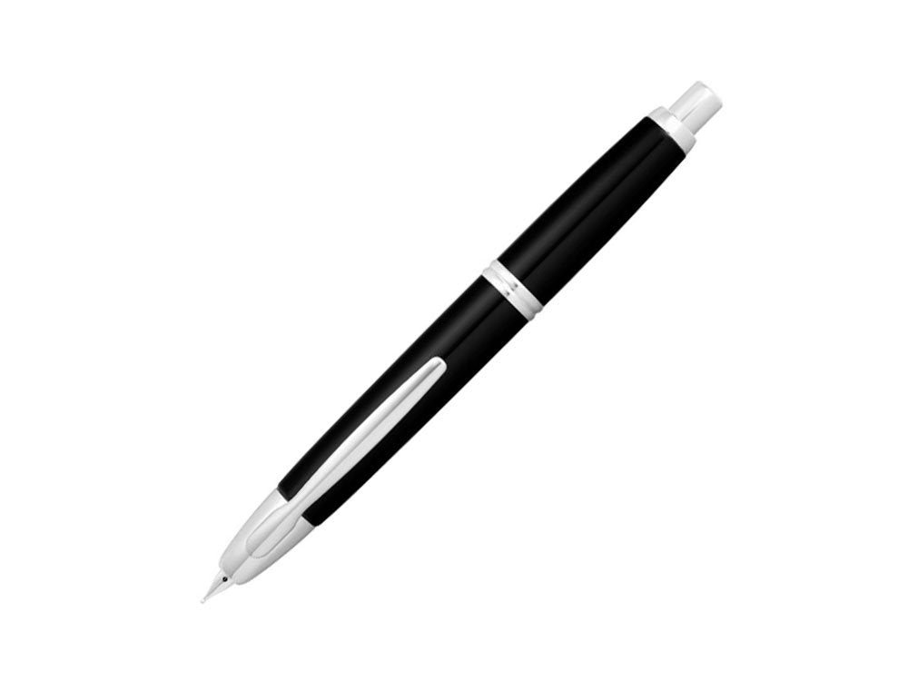 Pilot Vanishing Point Collection Retractable Fountain Pen, Black with Rhodium Accents, Blue Ink, Fine Nib (60142)