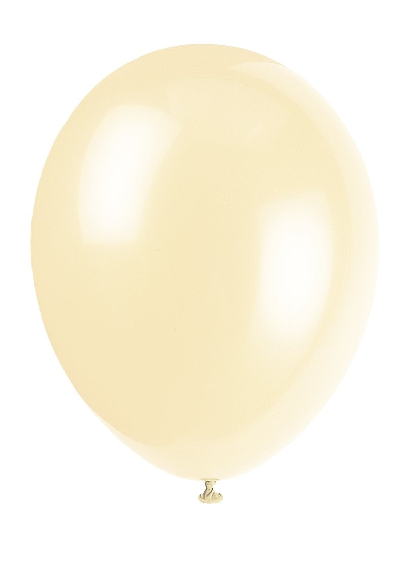 Ivory Cream Premium Latex Balloons (30cm) Pack of 10 - Party Decorations for Celebrations and Events