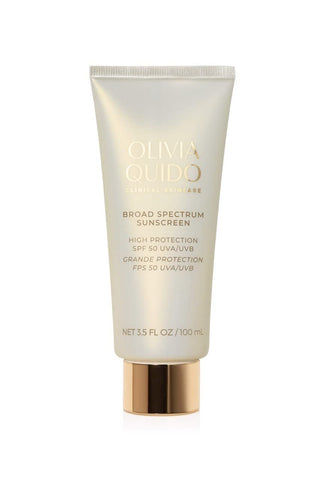 OLIVIA QUIDO Clinical Skincare Broad Spectrum Sunscreen SPF 50 with Lilac Stem Cell | Anti-Aging Skin Protection From UVA and UVB Rays | Water-Resistant Indoor and Outdoor Sunscreen with Matte Finish