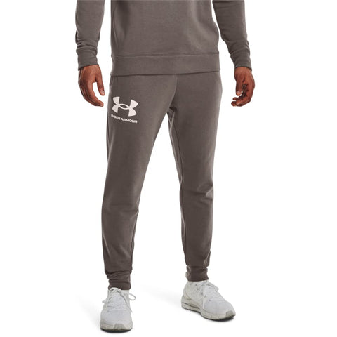 Under Armour Men's Rival Terry Joggers Warmup Bottoms, (176) Fresh Clay/Onyx White, M