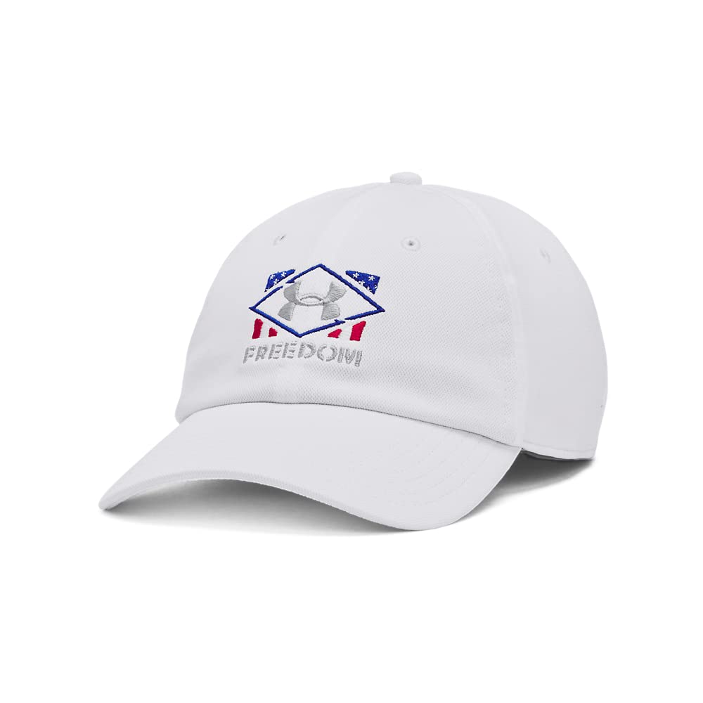 Under Armour Men's Freedom Blitzing Adjustible Hat, White (100)/White, One Size Fits Most